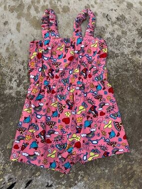Kidgets Pink Fun Print Romper